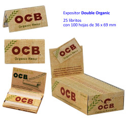 4T. «OCB» doble Organic Hemp Expositor 25 libritos de 100 hojas