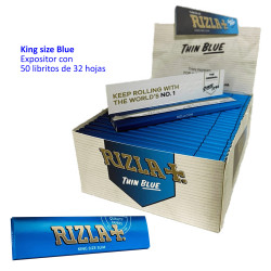 4T.  «Rizla» King Size BLUE Expositor 50 libritos de 32 hojas