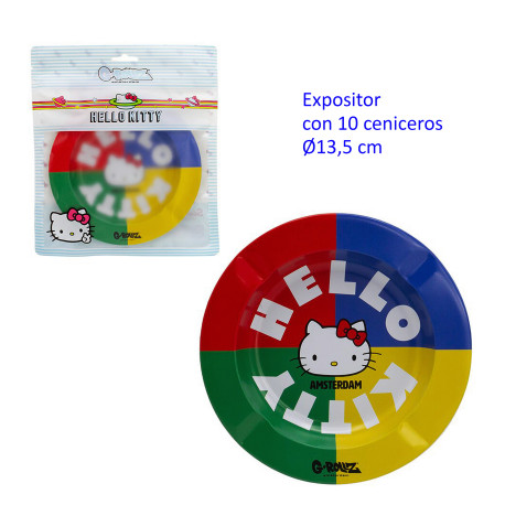 3T.  Expositor con 10 Ceniceros «G-Rollz Hello Kitty»   Ø 13,5 cm.