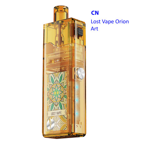 4T. Lost Vape Orion Art pod Amber Clear