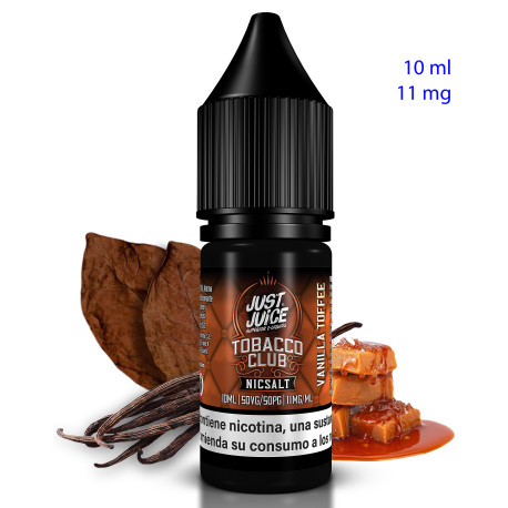 4T. 10ml 11 mg. Tobacco Club Vanilla tofee Sales de nicotina «Just Juice»
