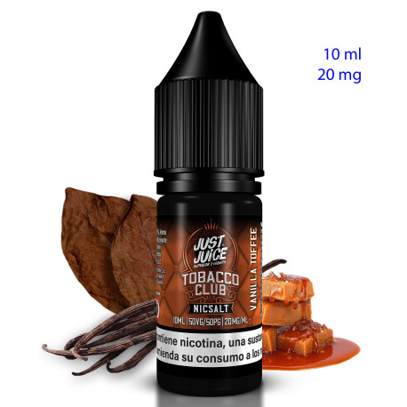 4T. 10ml 20 mg. Tobacco Club Vanilla tofee Sales de nicotina «Just Juice»