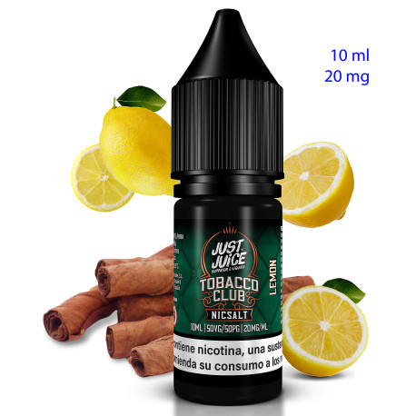4T. 10ml 20 mg. Tobacco Club Lemon Sales de nicotina «Just Juice»