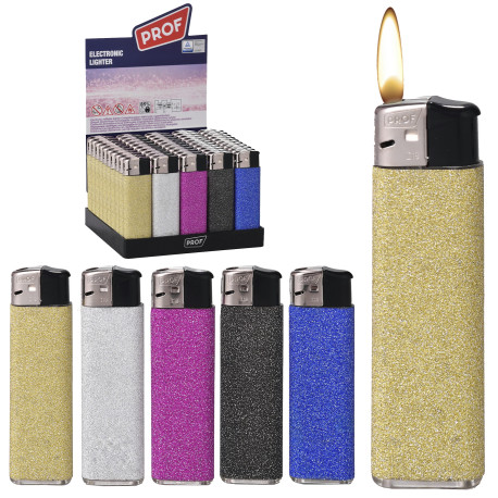 3T. Display with 50 piezo lighters «glitter»