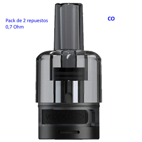 4T. Voopoo ITO Pod  0.7 ohm (Pack 2 repuestos)