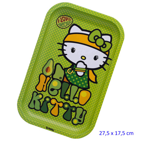 3T. Bandeja para liar 27,5 x 17,5 cm. «G-Rollz Hello Kitty» Avocado