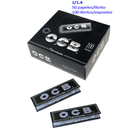 4T.  «Ocb» Expositor con 100 libritos Nº 1.1/4 «Premium negro»