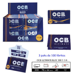 4T. «OCB» Ultimate block 300 1 1/4 Expositor con 40 libritos