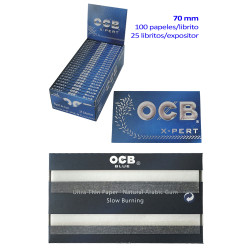 4T. «OCB» Doble Blue Display 25 booklets of 100 leaves