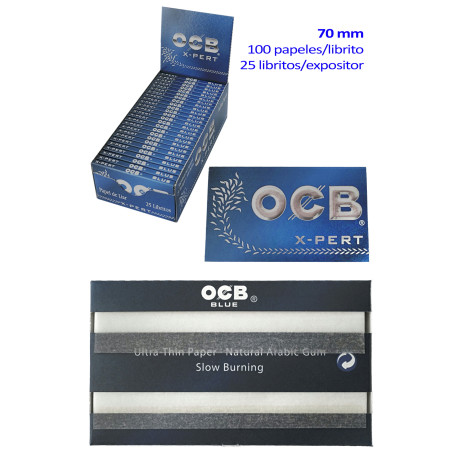 4T. «OCB» Doble Blue Display 25 booklets of 100 leaves