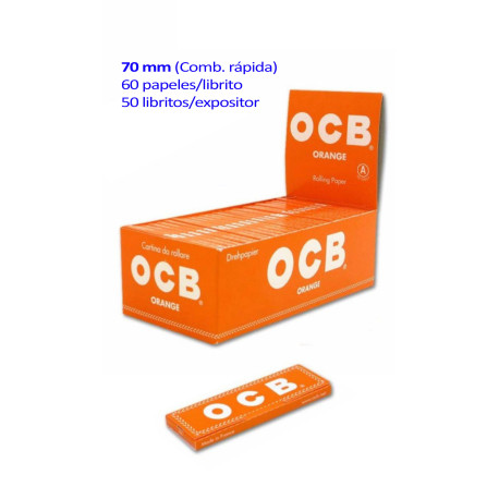 4T. «OCB» «X-Pert» Orange display with 50 booklets with 60 leaves rolling paper