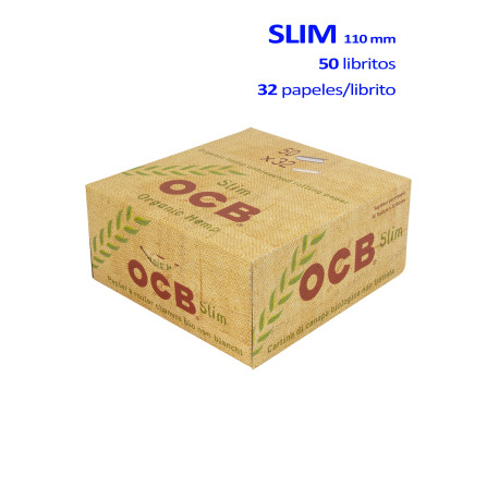 4T. «OCB» Slim Orgánico expositor con 50 libritos de papel de liar