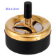 1T. Ø11 cm Cenicero automático negro/dorado