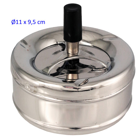 1T. Ø11 cm Cenicero automático plateado