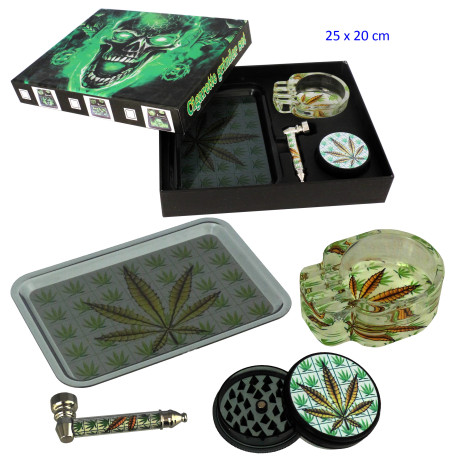 1T. Set con pipa, grinder Ø 55 mm. «Hoja»