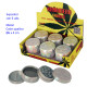 1T. Ø 6 cm. Expositor con 6 trituradores (grinders) «Kañamero» 4 partes