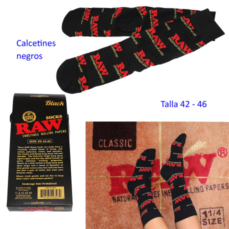 4T. «RAW» Calcetines negros talla 42-46