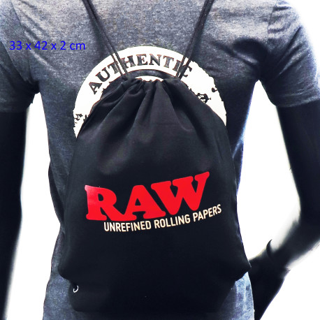4T. «RAW» Mochila negra 33 x 42 x 2 cm.