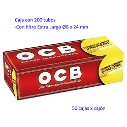4T. «OCB» 200 tubos XLONG cajón con 50 cajas