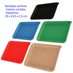 1T. Bandeja para liar 20 x 14,5 cm colores surtidos aleatorios