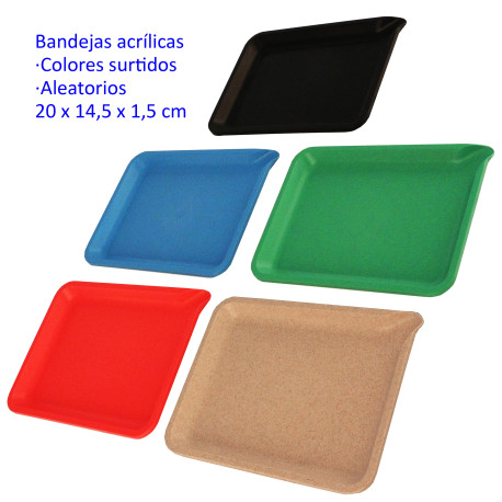 1T. Bandeja para liar 20 x 14,5 cm colores surtidos aleatorios