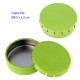 1T. Ø4,5 cm. Cajita metal autocierre «click» verde