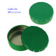 1T. Ø4,5 cm. Cajita metal autocierre «click» verde