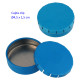 1T. Ø4,5 cm. Cajita metal autocierre «click» azul