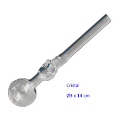 1T. 14 cm. Pipa de cristal