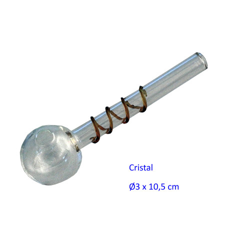 1T. 10,5 cm. Pipa de cristal