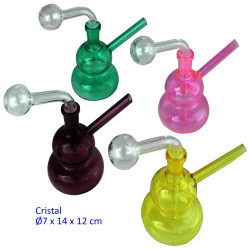 1T. 14 cm Bong de cristal colores surtidos aleatorios