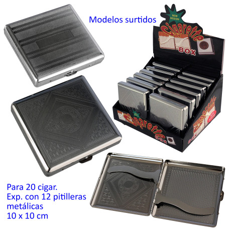 1T. Expositor con 12 pitilleras metálicas para 20 cigarrillos