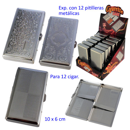 1T. Expositor con 12 pitilleras metálicas para 12 cigarrillos