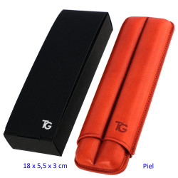 3T. Habana Leather 2/18 Cigar Case 2 Cigars
