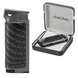 3T. Encendedor piezo para pipa gris/carbono «Jena Claude» Dundee