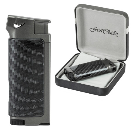 3T. Encendedor piezo para pipa gris/carbono «Jena Claude» Dundee