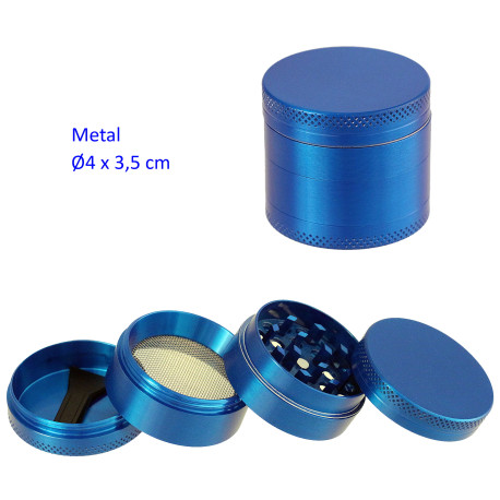 1T. Ø 4 cm. Grinder azul 4 partes
