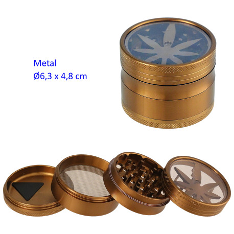 1T. Ø 6,3 cm. Grinder 4 partes