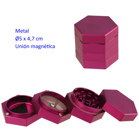 1T. Ø 5 cm. Grinder púrpura 4 partes