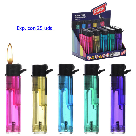 3T. Expositor con 25 encendedores piedra «Prof »