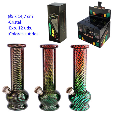 1T. Expositor 12 Bong de cristal 14,7 cm modelos surtidos