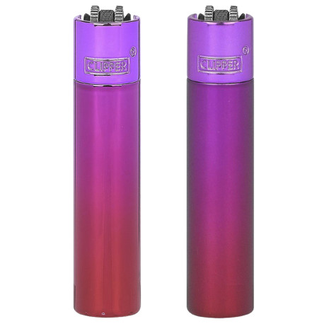 4T. «Clipper» «PINK GRADIENT» Exp. 12 encendedores con estuche de metal