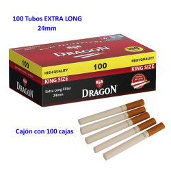 5T. 100 tubos EXTRA LONG Cajón con 100 cajas «DRAGON»
