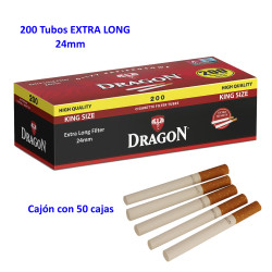 1T. 200 tubos EXTRA LONG Cajón con 50 cajas «DRAGON»