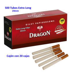 1T. 500 tubos EXTRA LONG Cajón con 20 cajas «DRAGON»