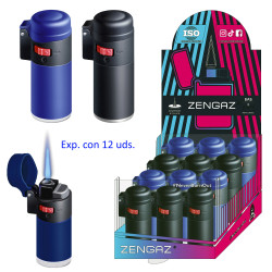 3T. Expositor con 12 encendedores turbo jet «ZL-1 FLAME JET» colores surtidos