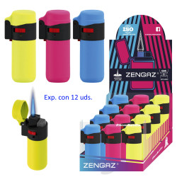 3T. Expositor con 12 encendedores turbo jet «ZL-1 FLAME JET» colores surtidos