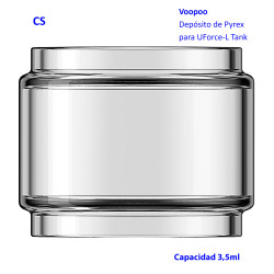 Depósito de Pyrex para Uforce-L Tank 3.5ml - Voopoo - Capacidad : 3.5 ml