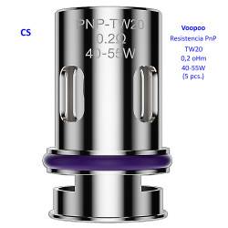4T. Resistencia PnP-TW20 (5pcs) - Voopoo - Ohmios : 0.2 ohm