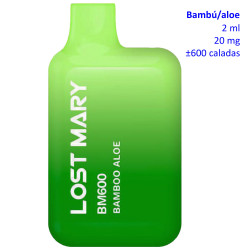 4T. «Elfbar Lost Mary 600» Bamboo Aloe 20 mg. Vaper desechable